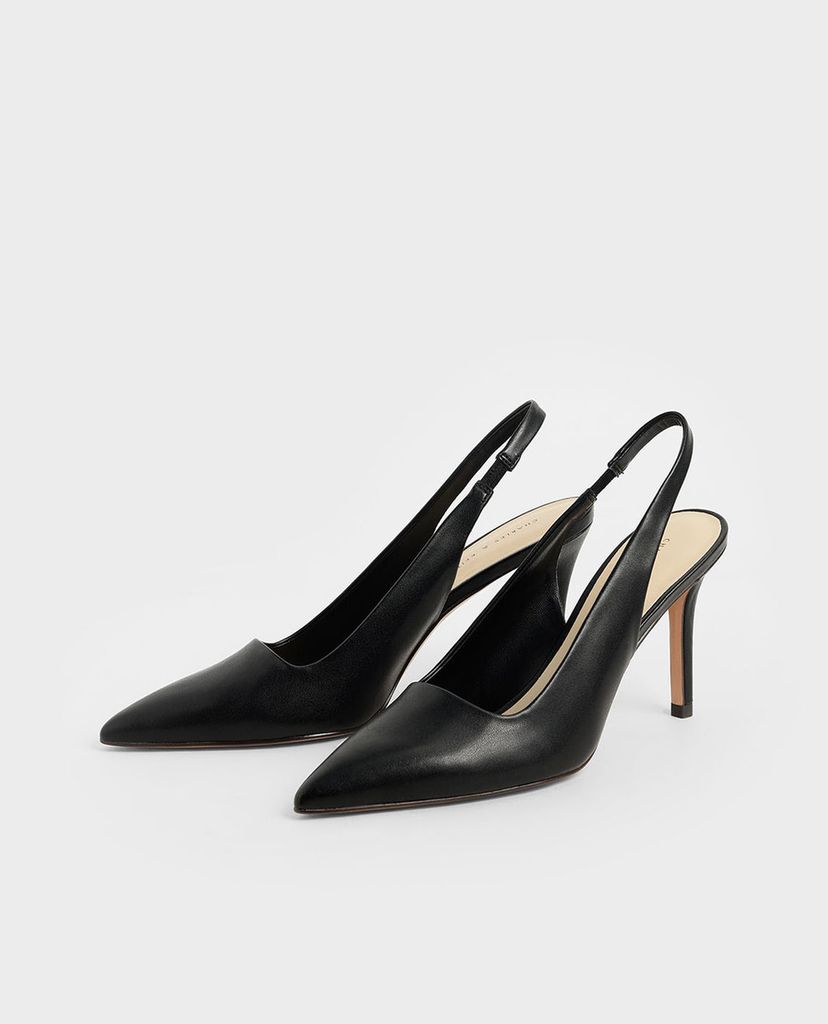 CHARLES & KEITH - Giày cao gót mũi nhọn Slingback Pointed