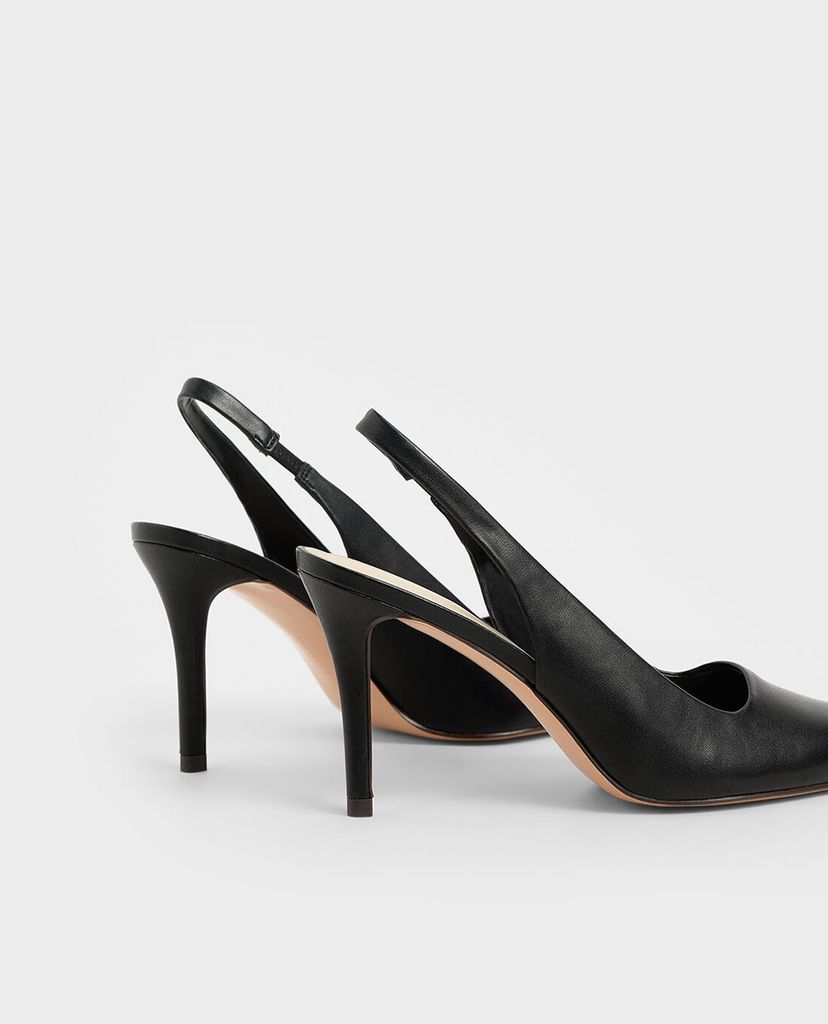 CHARLES & KEITH - Giày cao gót mũi nhọn Slingback Pointed