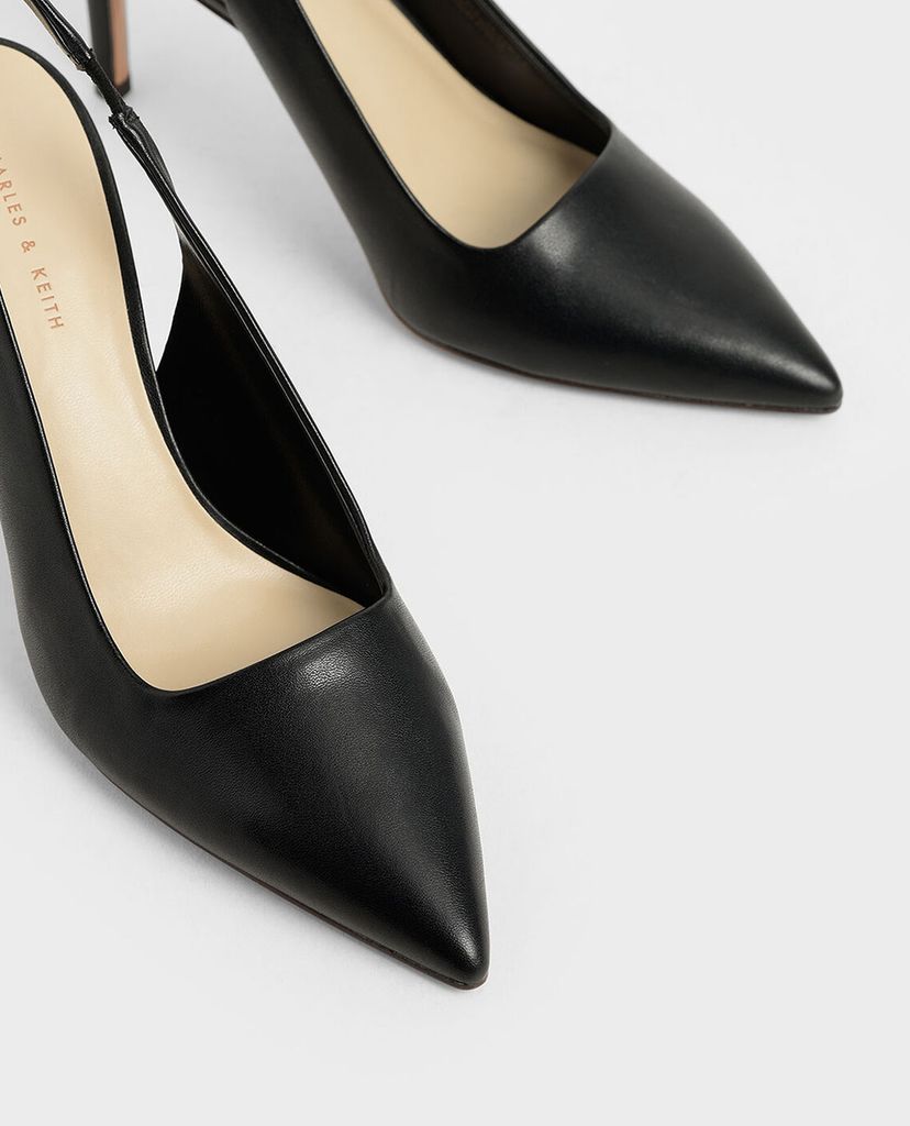 CHARLES & KEITH - Giày cao gót mũi nhọn Slingback Pointed