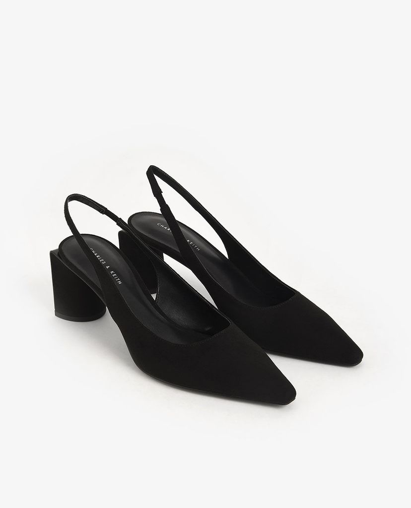 CHARLES & KEITH - Giày cao gót mũi nhọn đế trụ thanh lịch