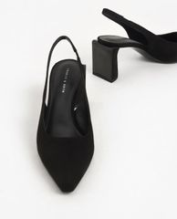 CHARLES & KEITH - Giày cao gót mũi nhọn đế trụ thanh lịch