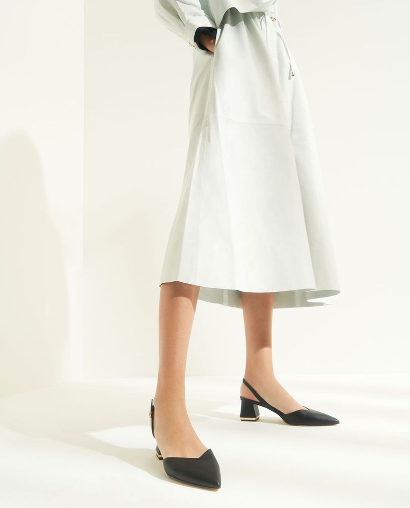 CHARLES & KEITH - Giày cao gót mũi nhọn Trapeze Heel Slingback