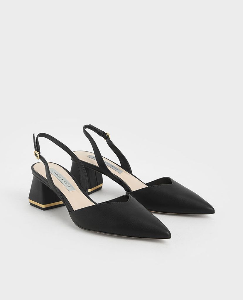 CHARLES & KEITH - Giày cao gót mũi nhọn Trapeze Heel Slingback