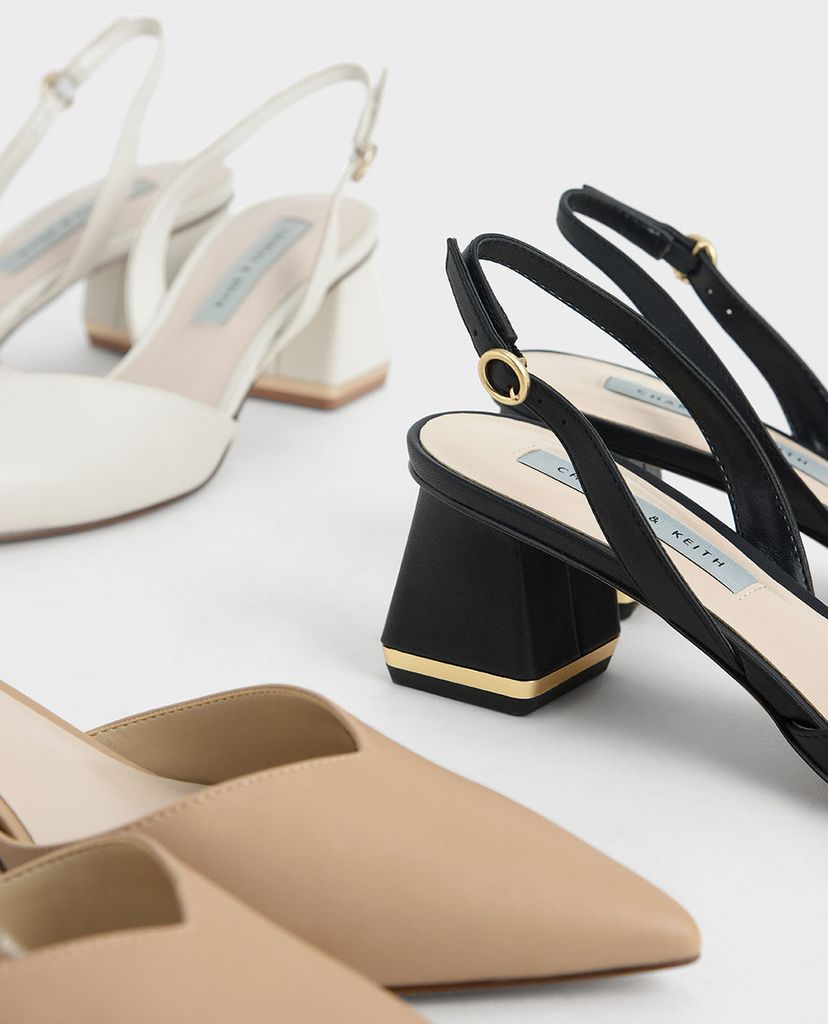 CHARLES & KEITH - Giày cao gót mũi nhọn Trapeze Heel Slingback