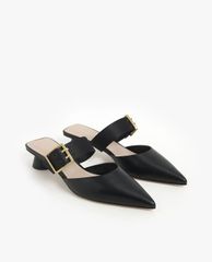 CHARLES & KEITH - Giày cao gót mũi nhọn Satin Grommet Buckle