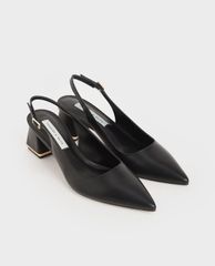 CHARLES & KEITH - Giày cao gót mũi nhọn Metallic Accent Slingback