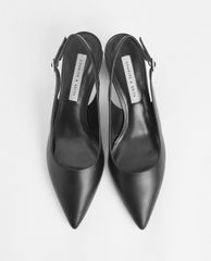 CHARLES & KEITH - Giày cao gót mũi nhọn Metallic Accent Slingback