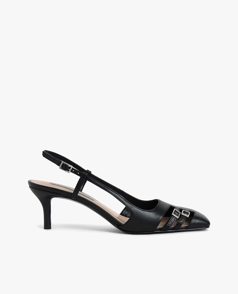 CHARLES & KEITH - Giày cao gót mũi nhọn Cut Out Buckled Slingback