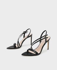CHARLES & KEITH - Giày sandal cao gót phối quai ngang chéo thời trang