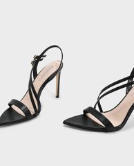 CHARLES & KEITH - Giày sandal cao gót phối quai ngang chéo thời trang
