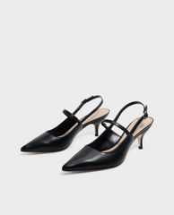 CHARLES & KEITH - Giày cao gót mũi nhọn Slingback Kitten
