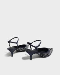 CHARLES & KEITH - Giày sandal cao gót mũi nhọn Embroidered Pointed