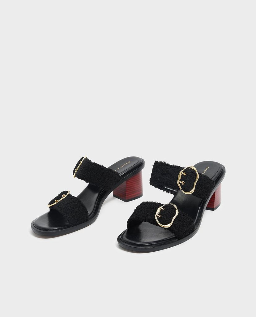 CHARLES & KEITH - Giày sandal cao gót Double Strap