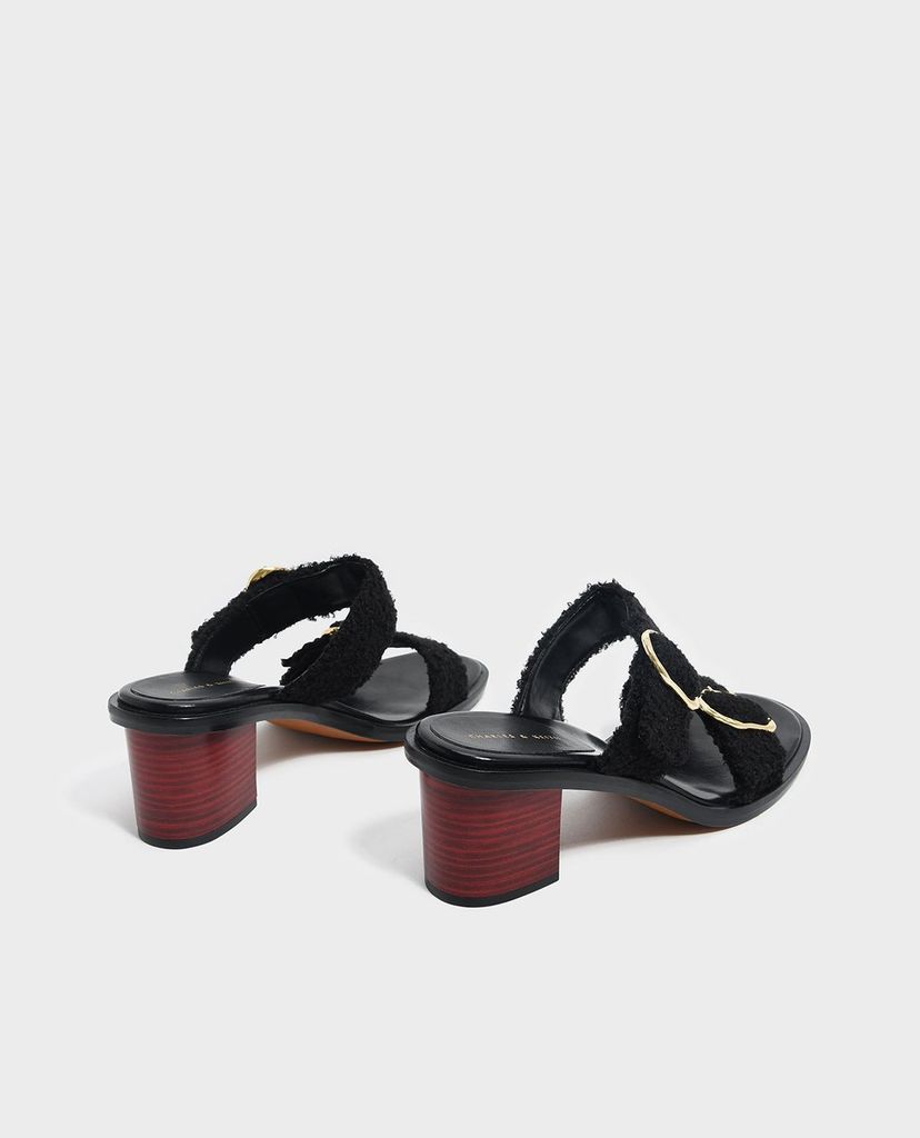 CHARLES & KEITH - Giày sandal cao gót Double Strap