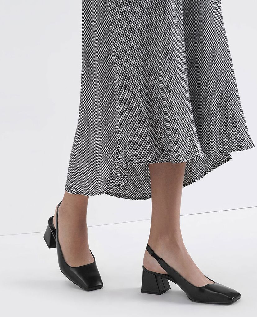 CHARLES & KEITH - Giày cao gót mũi vuông Square Toe