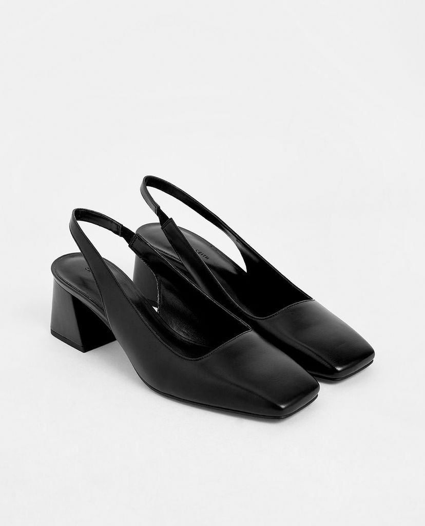 CHARLES & KEITH - Giày cao gót mũi vuông Square Toe