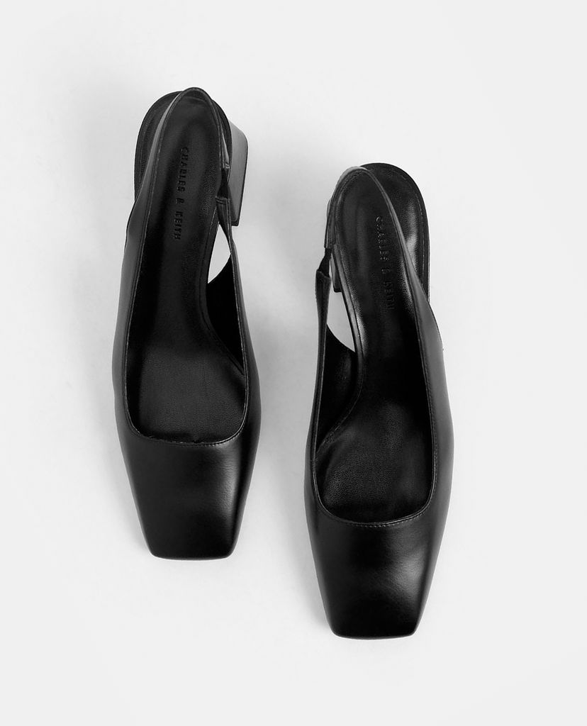 CHARLES & KEITH - Giày cao gót mũi vuông Square Toe