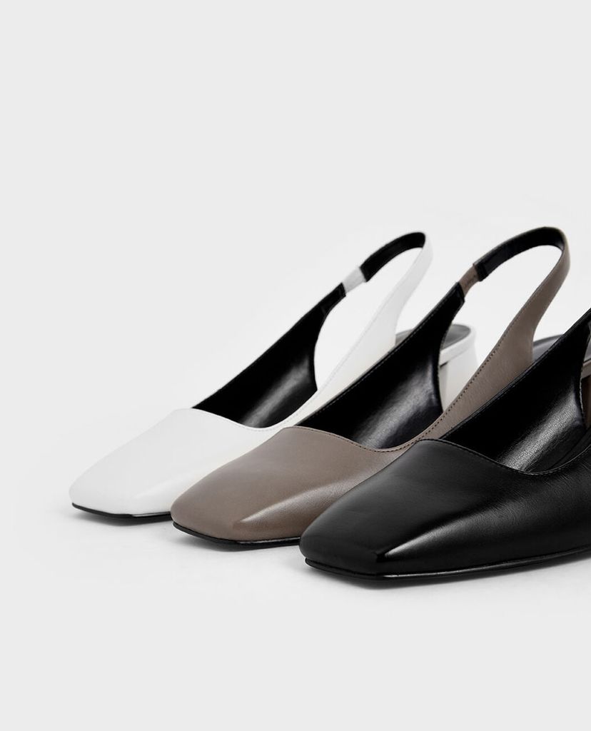 CHARLES & KEITH - Giày cao gót mũi vuông Square Toe