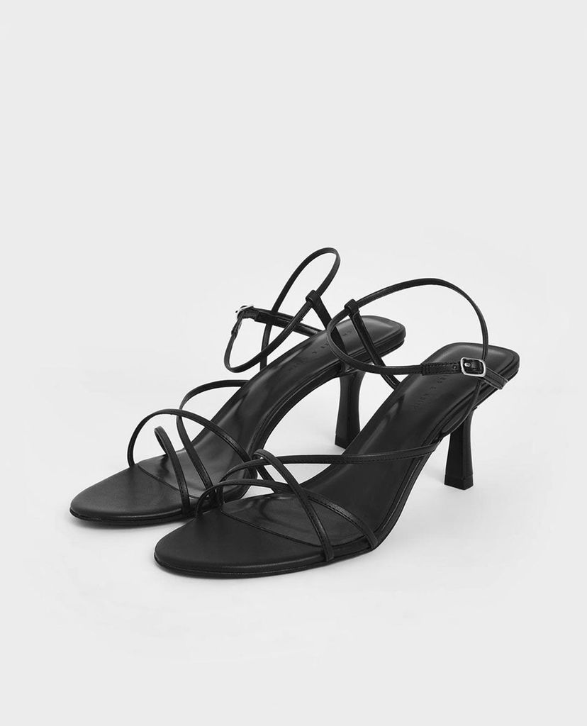 CHARLES & KEITH - Giày cao gót hở mũi phối quai thời trang