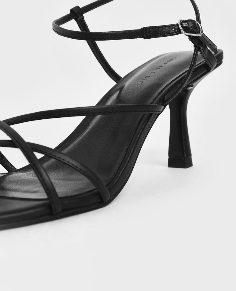 CHARLES & KEITH - Giày cao gót hở mũi phối quai thời trang