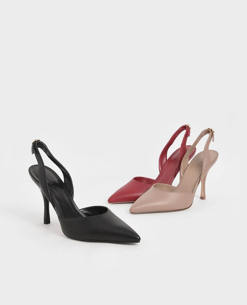 CHARLES & KEITH - Giày cao gót mũi nhọn D Orsay Slingback