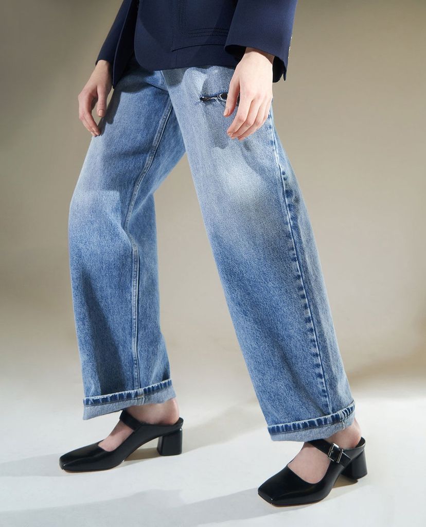 CHARLES & KEITH - Giày cao gót mũi vuông Mary Jane Block