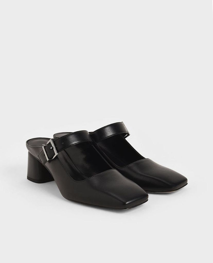 CHARLES & KEITH - Giày cao gót mũi vuông Mary Jane Block