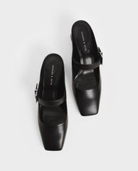 CHARLES & KEITH - Giày cao gót mũi vuông Mary Jane Block