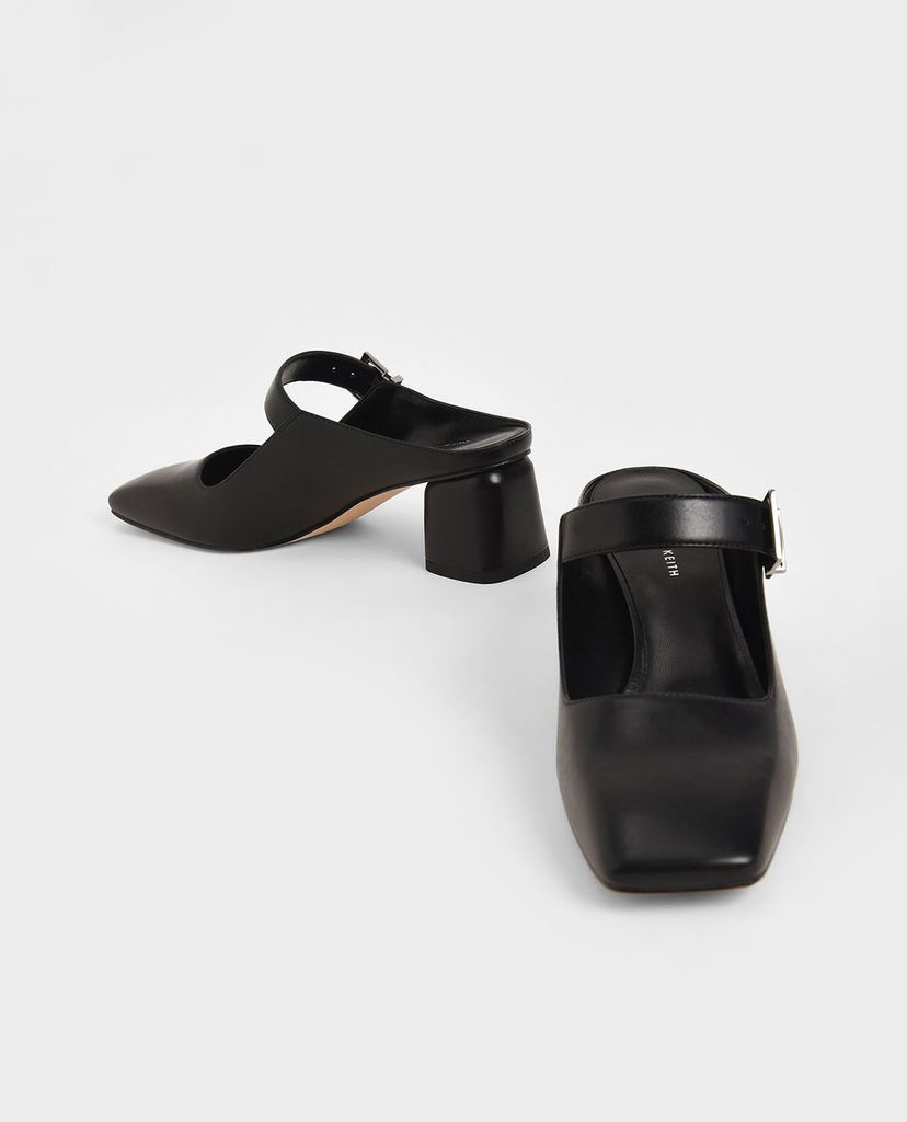 CHARLES & KEITH - Giày cao gót mũi vuông Mary Jane Block