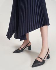 CHARLES & KEITH - Giày cao gót Houndstooth Flower Embellished