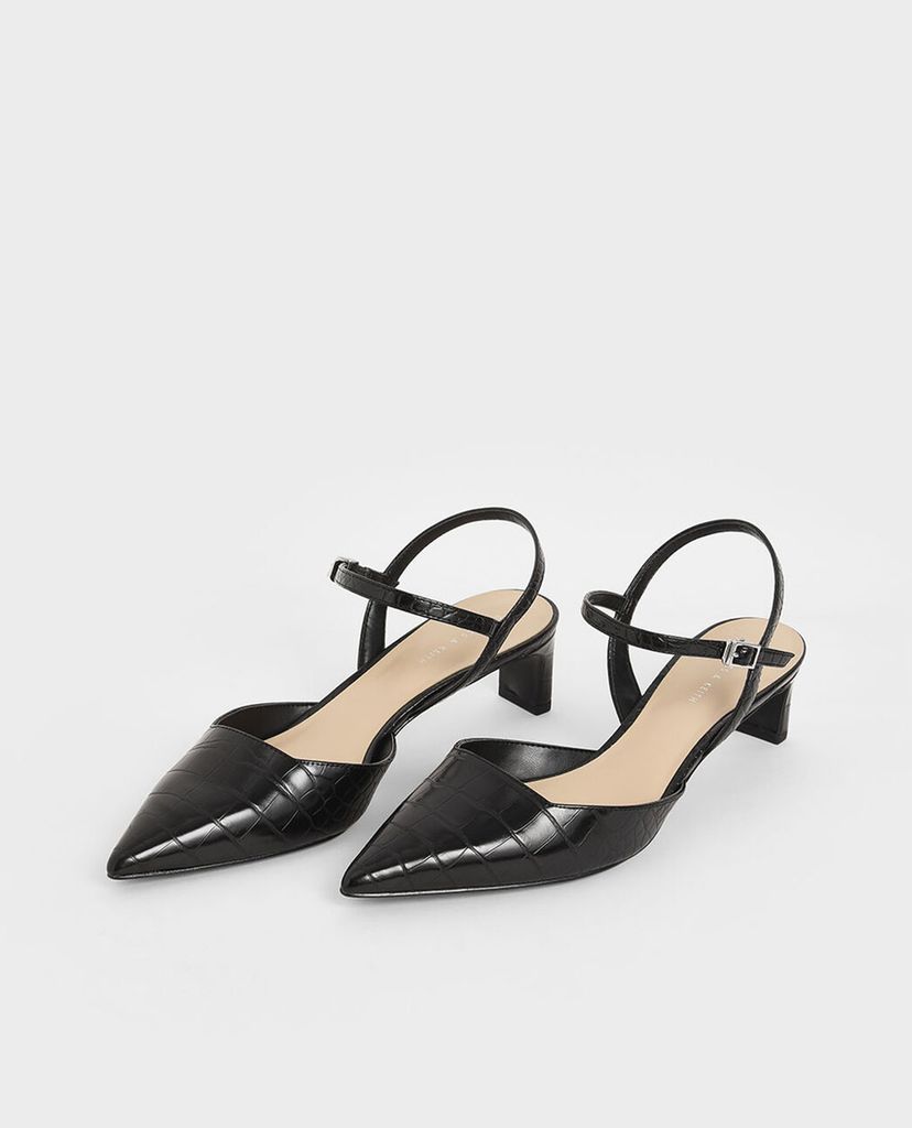 CHARLES & KEITH - Giày cao gót mũi nhọn Ankle Strap