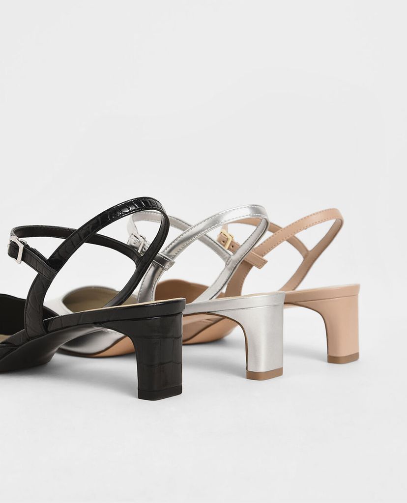 CHARLES & KEITH - Giày cao gót mũi nhọn Ankle Strap
