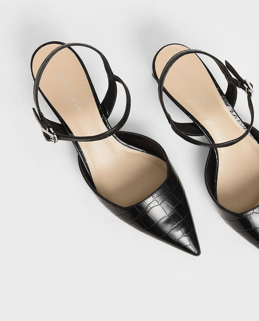 CHARLES & KEITH - Giày cao gót mũi nhọn Ankle Strap