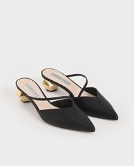 CHARLES & KEITH - Giày cao gót mũi nhọn Asymmetric Strap Chrome Heel