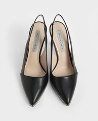 CHARLES & KEITH - Giày cao gót mũi nhọn Contrast Trim Slingback