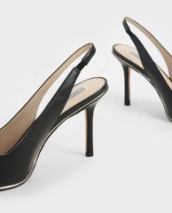 CHARLES & KEITH - Giày cao gót mũi nhọn Contrast Trim Slingback