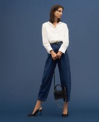 CHARLES & KEITH - Giày cao gót mũi nhọn Contrast Trim Slingback