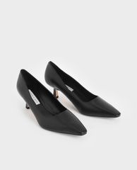 CHARLES & KEITH - Giày cao gót mũi nhọn Kitten Heel Court