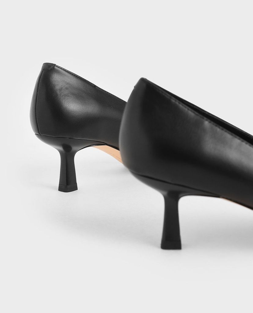 CHARLES & KEITH - Giày cao gót mũi nhọn Kitten Heel Court