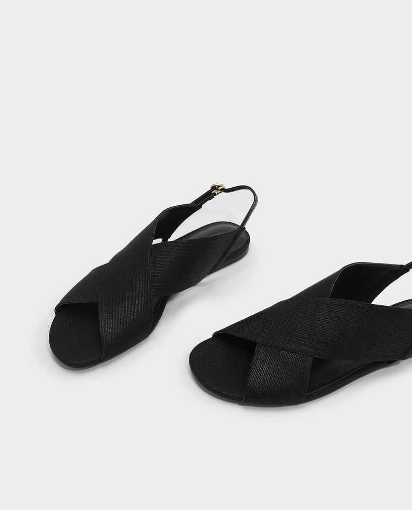 CHARLES & KEITH - Giày sandal nữ Criss Cross Slingback