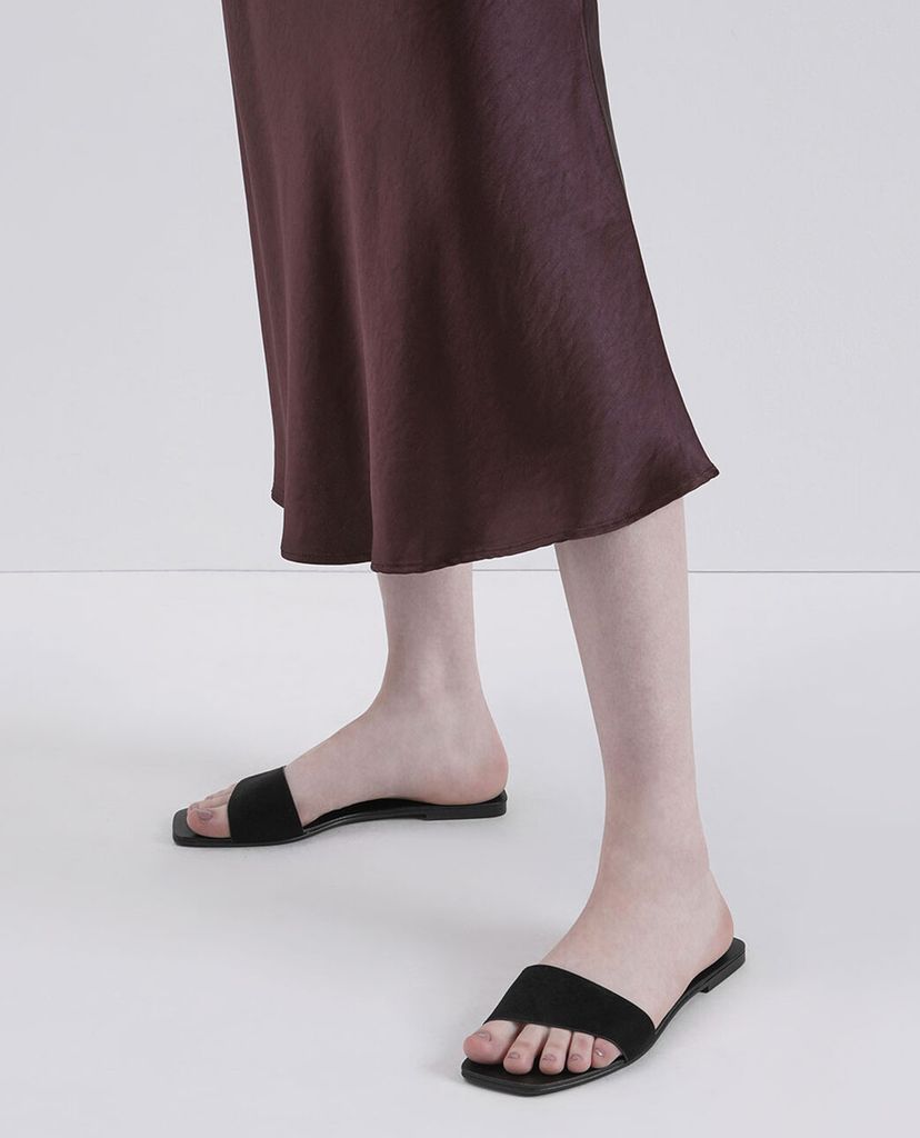 CHARLES & KEITH - Dép nữ quai ngang thanh lịch