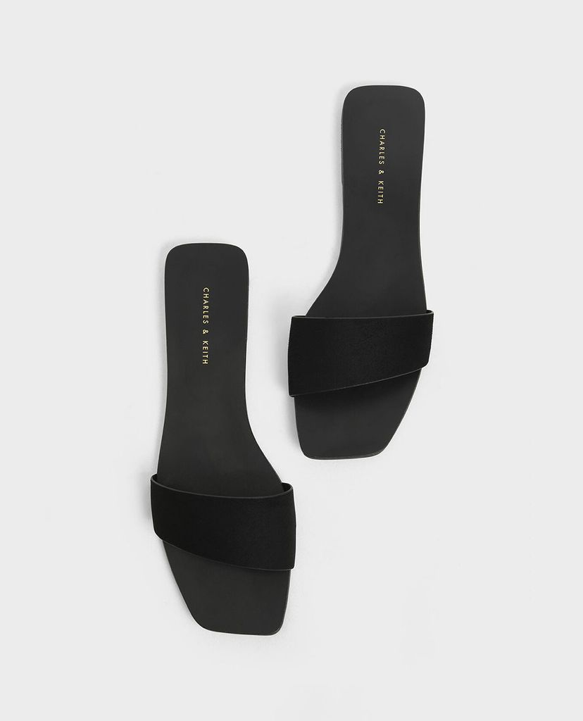CHARLES & KEITH - Dép nữ quai ngang thanh lịch