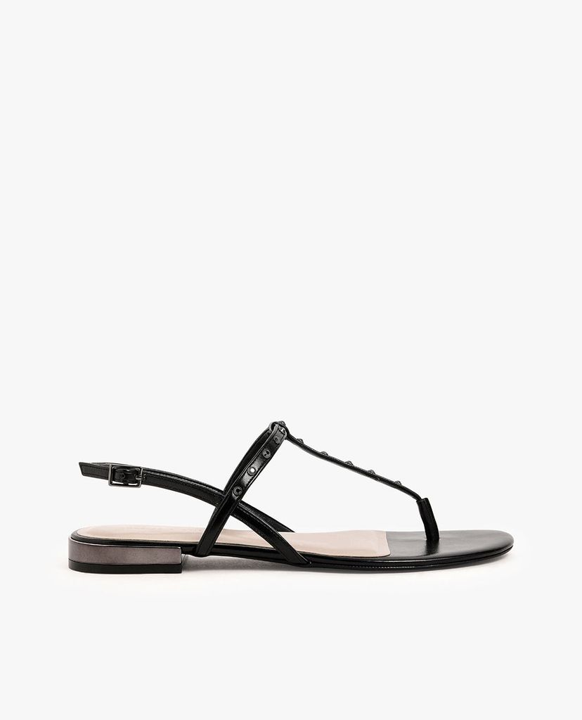 CHARLES & KEITH - Giày sandal nữ quai kẹp Studded Metallic
