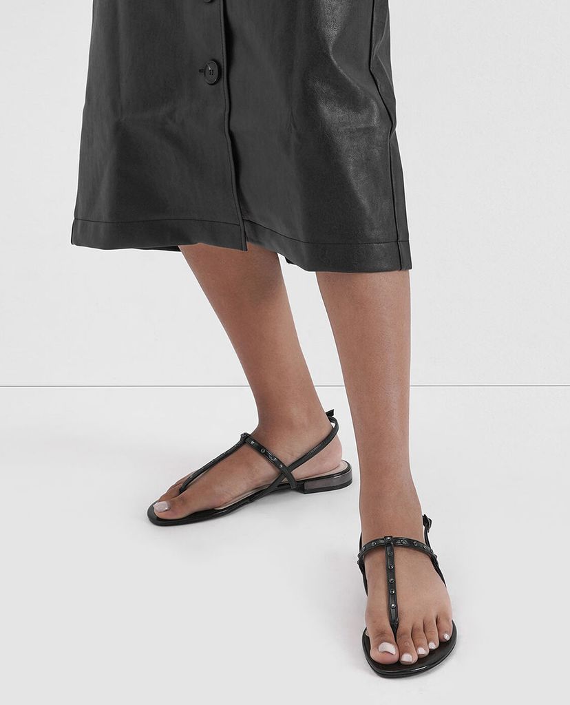 CHARLES & KEITH - Giày sandal nữ quai kẹp Studded Metallic
