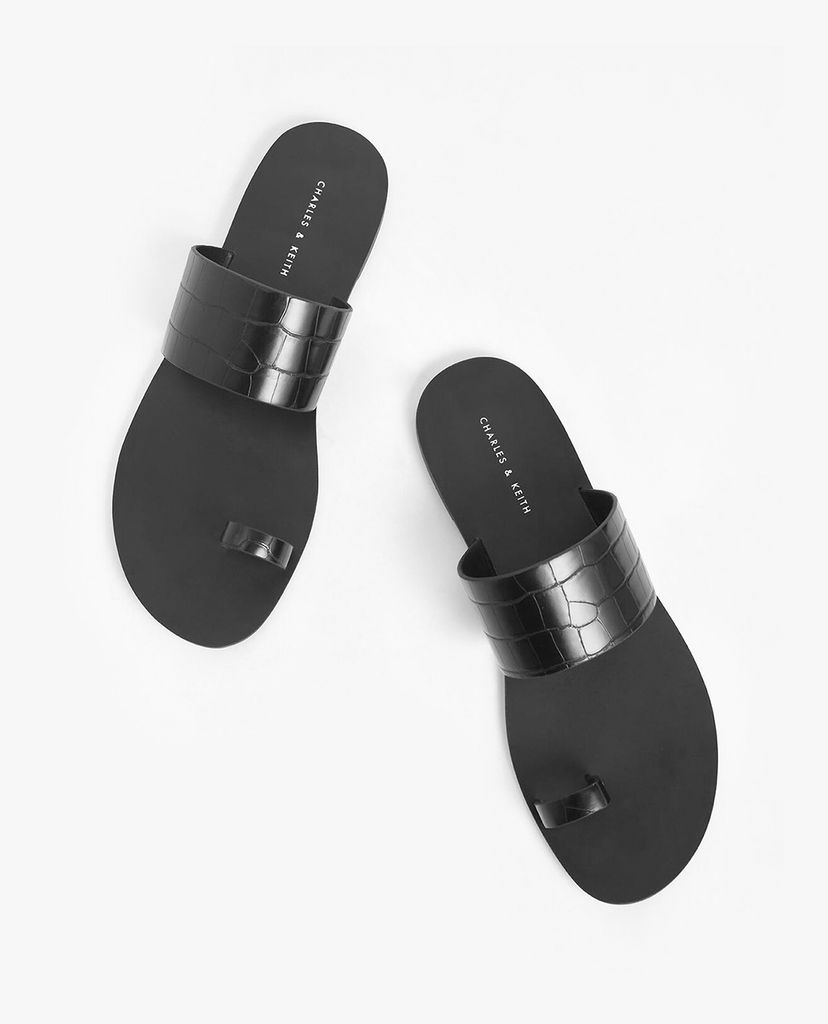 CHARLES & KEITH - Giày sandal nữ xỏ ngón Toe Loop Slide