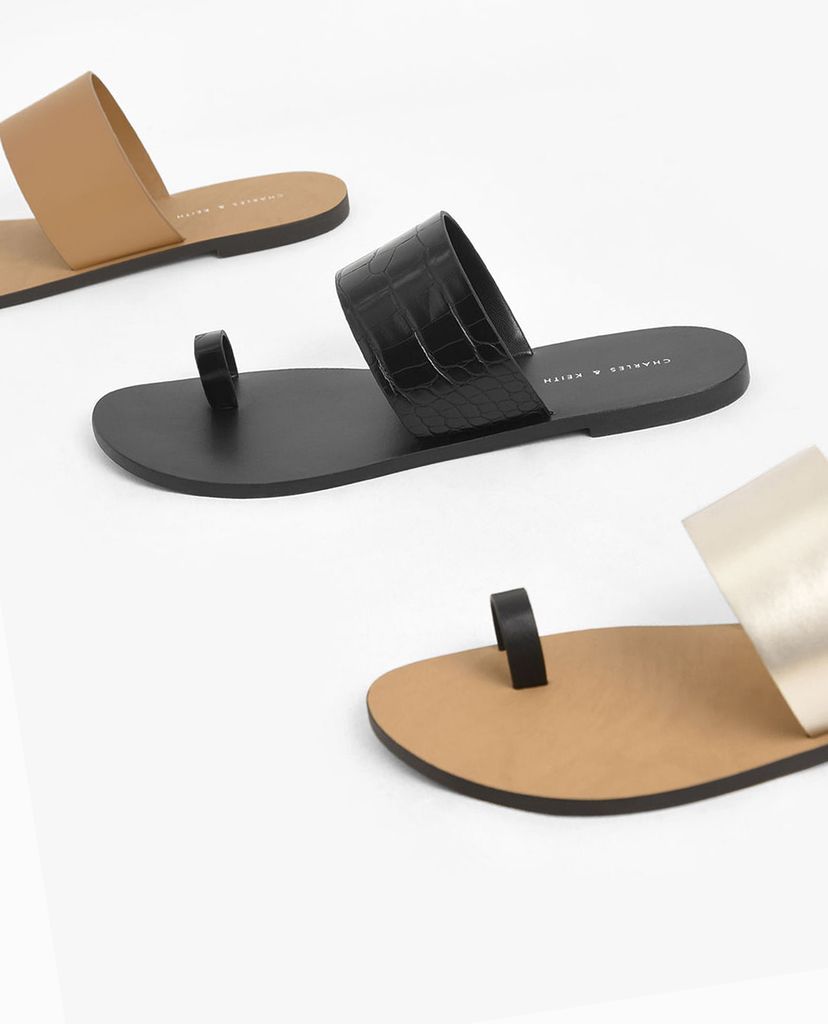 CHARLES & KEITH - Giày sandal nữ xỏ ngón Toe Loop Slide