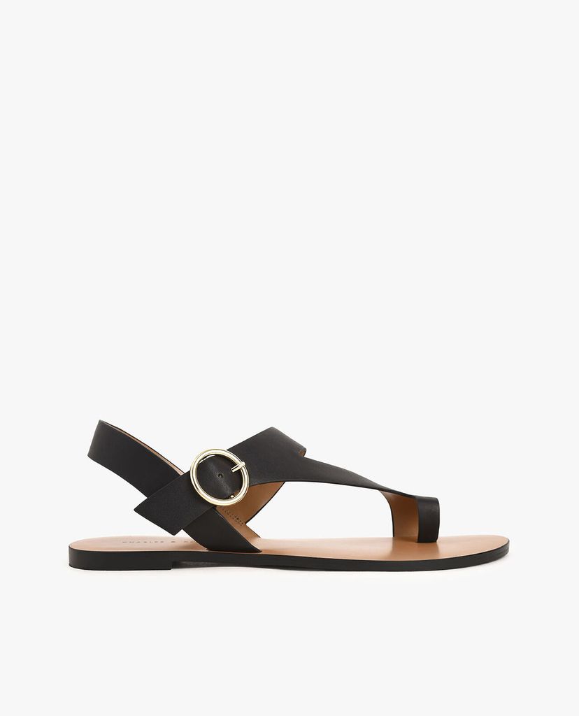 CHARLES & KEITH - Giày sandal nữ Toe Loop Asymmetric Strap