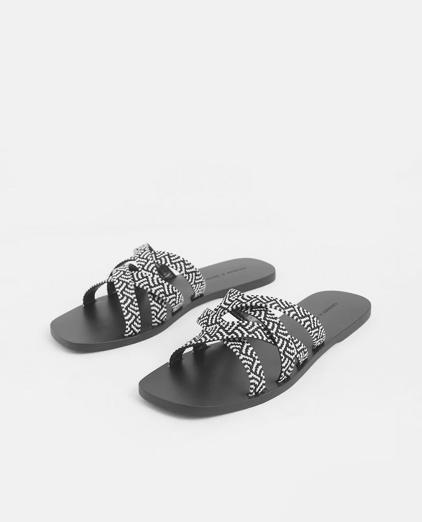 CHARLES & KEITH - Dép nữ Woven Strappy