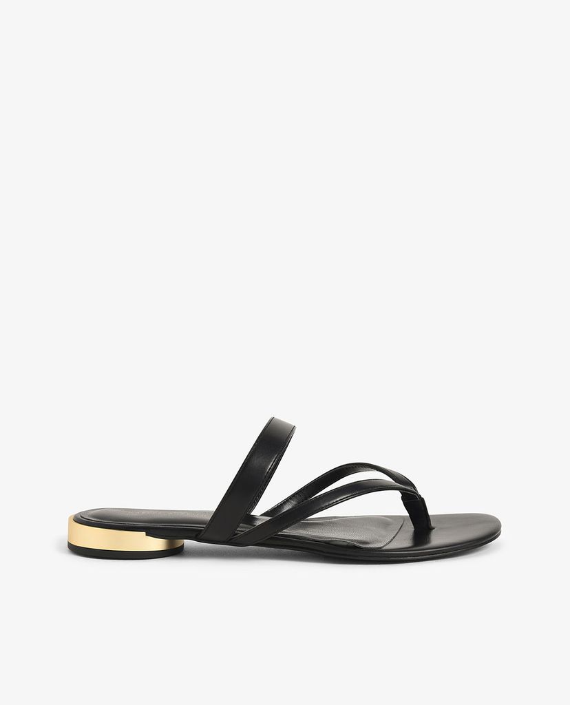 CHARLES & KEITH - Giày sandal nữ xỏ ngón phối quai ngang Open Toe Thong