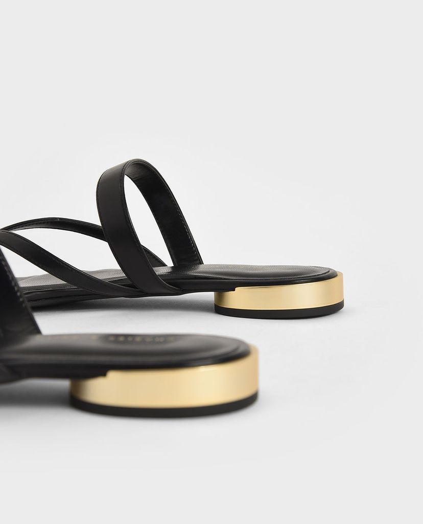 CHARLES & KEITH - Giày sandal nữ xỏ ngón phối quai ngang Open Toe Thong